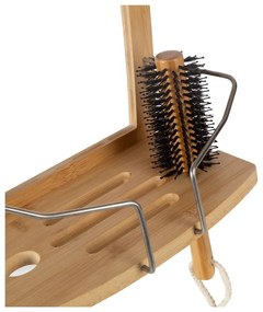 Висящ бамбуков рафт за баня в в естествен цвят цвят– Compactor