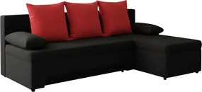 Ъгъл диван Lamor-Black - Red