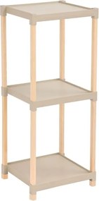 Дървена етажерка - пластмасов цвят натурален - бежов 28x25x72см.