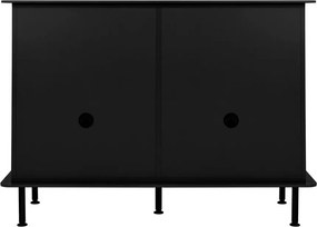 Черен скрин с отвор за кабели 120x88x50 cm Suumo – noo.ma