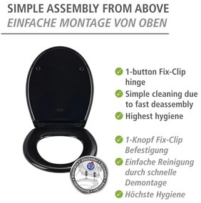 Тоалетна седалка с автоматично затваряне 37,5 x 46 cm Vorno - Wenko