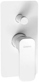 Бяла вградена душ батерия (2 изхода) Spy – Sapho