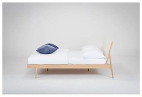 Масивно дъбово легло с бяла табла , 160 x 200 cm Fawn - Gazzda