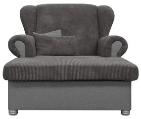 Кафяво-сив шезлонг от рипсено кадифе Lord – Ropez