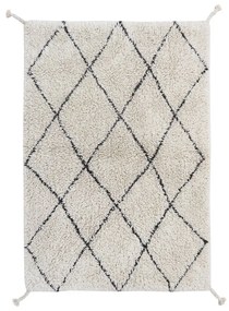 Кремав ръчно изработен памучен килим подходящ за пране 70x100 cm Mini Bereber – Lorena Canals