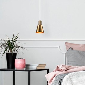 Черно и златисто висящо осветително тяло ø 14 cm Kem – Opviq lights