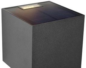 Външна стенна лампа черна вкл. LED 2-светлини IP65 Solar - Charlene