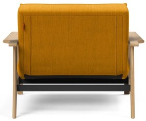 Оранжев сгъваем фотьойл с дървени подлакътници Splitback - Innovation