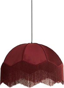 Висящо осветително тяло с текстилен абажур в цвят бордо ø 50 cm Malacia – Light &amp; Living