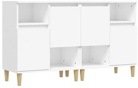 3185719 vidaXL Сайдборд, 2бр, бяло, 60x35x70 см, инженерно дърво