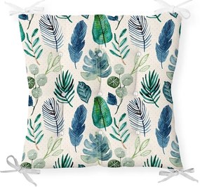 Възглавница за седалка на стол Navy Flower, 40 x 40 cm - Minimalist Cushion Covers