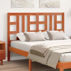 844190 vidaXL Горна табла за легло, восъчнокафява, 135 см, масивно дърво бор