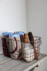 Бордо/бежови кърпи в комплект 2 бр. от органичен памук от тери 40x55 cm Nova Arte – Mette Ditmer Denmark