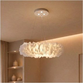 BRILAGI - LED полилей на кабел FEATHER 3xE27/40W/230V + 3xLED/3W, Ø 50 cm, бял