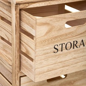 Кухненска количка 5five Cagette, Дърво, С 3 чекмеджета