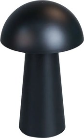 Rabalux Mireo, настолна лампа тип „гъба“ , черна пластмасова лампа, 1,5W, с абажур: 50, без абажур: 150, 3000, В20см, Д12см