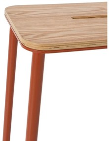 Бар столове в комплект 2 бр. в тухлен цвят (височина на седалката 65 cm) Abba – Marckeric