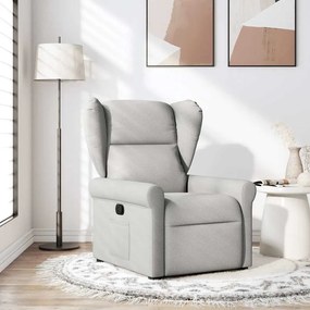 4015665 vidaXL Recliner Chair Cloud Grey Fabric