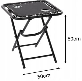 Туристическа сгъваема маса с поставки за напитки