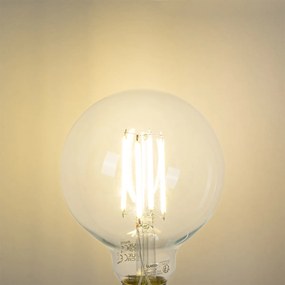 Комплект от 5 LED крушки E27 G95 прозрачни 2.2W 470lm 2700K