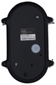 Външна стенна лампа сребриста овална IP44 - Noutica