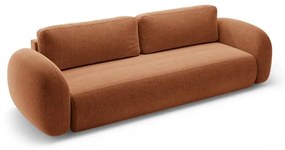 Шенилов сгъваем/с място за съхранение диван в тухлен цвят 262 cm Tonale – Cosmopolitan Design