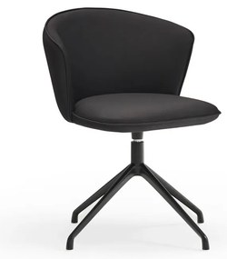 Черни тапицирани трапезни столове в комплект 2 бр. Add – Teulat