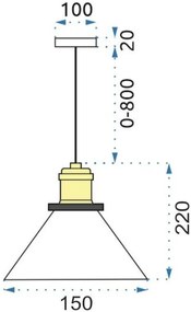 Висяща лампа Verto D APP049-1CP