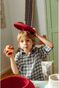 Червена текстилна детска кошница за играчки ø 28x20 cm Apple – Lorena Canals