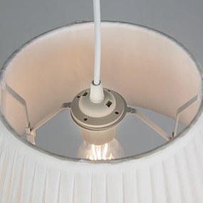 Ретро висяща лампа бяла 35 см - Plisse