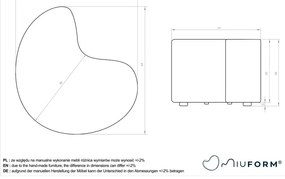 Кафява табуретка от плат букле Miuf - Miuform