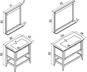 Комплект за баня Bastle-Дължина: 80 cm-Anthraki Mat