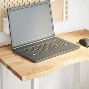 4009012 vidaXL Плот на бюро 80x60x2,5 cm необработен масивен дъб правоъгълна