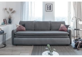 Разтегателен диван от сиво кадифе Tender Eddie - Miuform