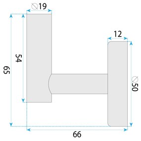 Закачалка за баня 6606 Modern Brush Gold