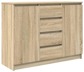 3328446 vidaXL Бюфет с чекмеджета, дъб сонома, 100,5x35x76 см, инженерно дърво