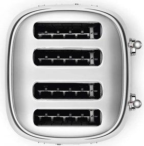 Тостер за хляб SMEG 50's Style TSF03SSEU, 2000W, 4 филии, 6 нива, Тавичка за трохи, Вграден кабел, Неръждаема стомана, Сребрист
