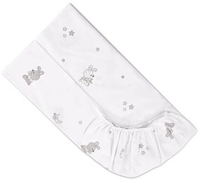LORELLI Classic Чаршаф с ластик РАНФОРС 70/140 см. LITTLE RABBITS GREY
