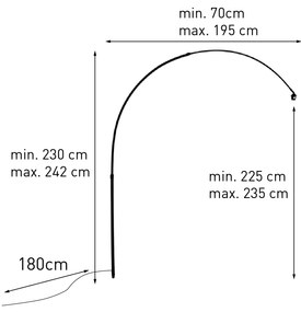 Стоманена арка за лампа Arc XXL