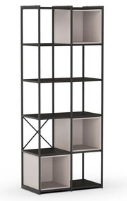 Черно-кремава библиотека 71x179 cm Anya – Marckeric