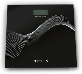 Кантар Tesla BS102B, 180 кг, Дигитален, LCD дисплей, 30х30 см, Черен
