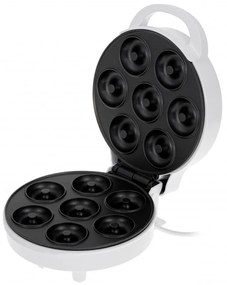 Уред за донъти Adler AD 3075, 1500W, 7 понички наведнъж, Незалепващи плочи, Бял