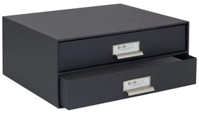 Тъмно сиво чекмедже за документи на 2 нива , 33 x 22,5 cm Birger - Bigso Box of Sweden