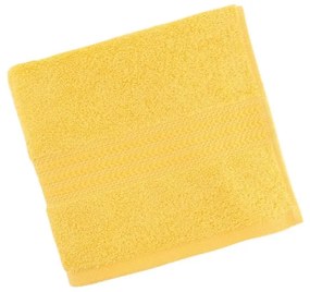 Жълта хавлиена кърпа от чист памук , 50 x 90 cm - Foutastic