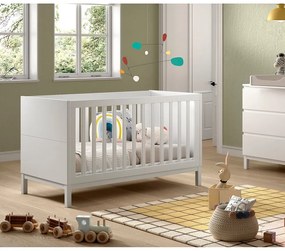 Бяло детско креватче от масивен бор 70x140 cm Eva – Vipack