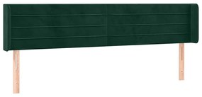 3118965 vidaXL Горна табла за легло, тъмнозелена, 163x16x78/88 см, кадифе