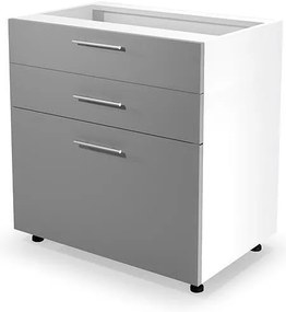 Долен шкаф Vento D3S-80/82 80см Светло сив гланц
