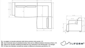 Бежов ъглов диван (десен ъгъл) Flex Felix – Miuform