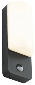 Външна стенна лампа черна със сензор за движение, включително LED - Shift