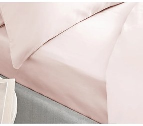 Розов чаршаф от памучен сатен Classic, 135 x 190 cm - Bianca